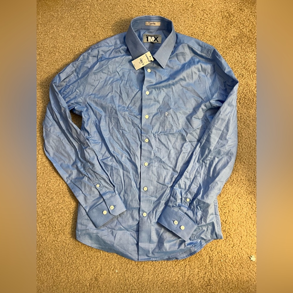 Express 1MX Fitted Dress Shirt